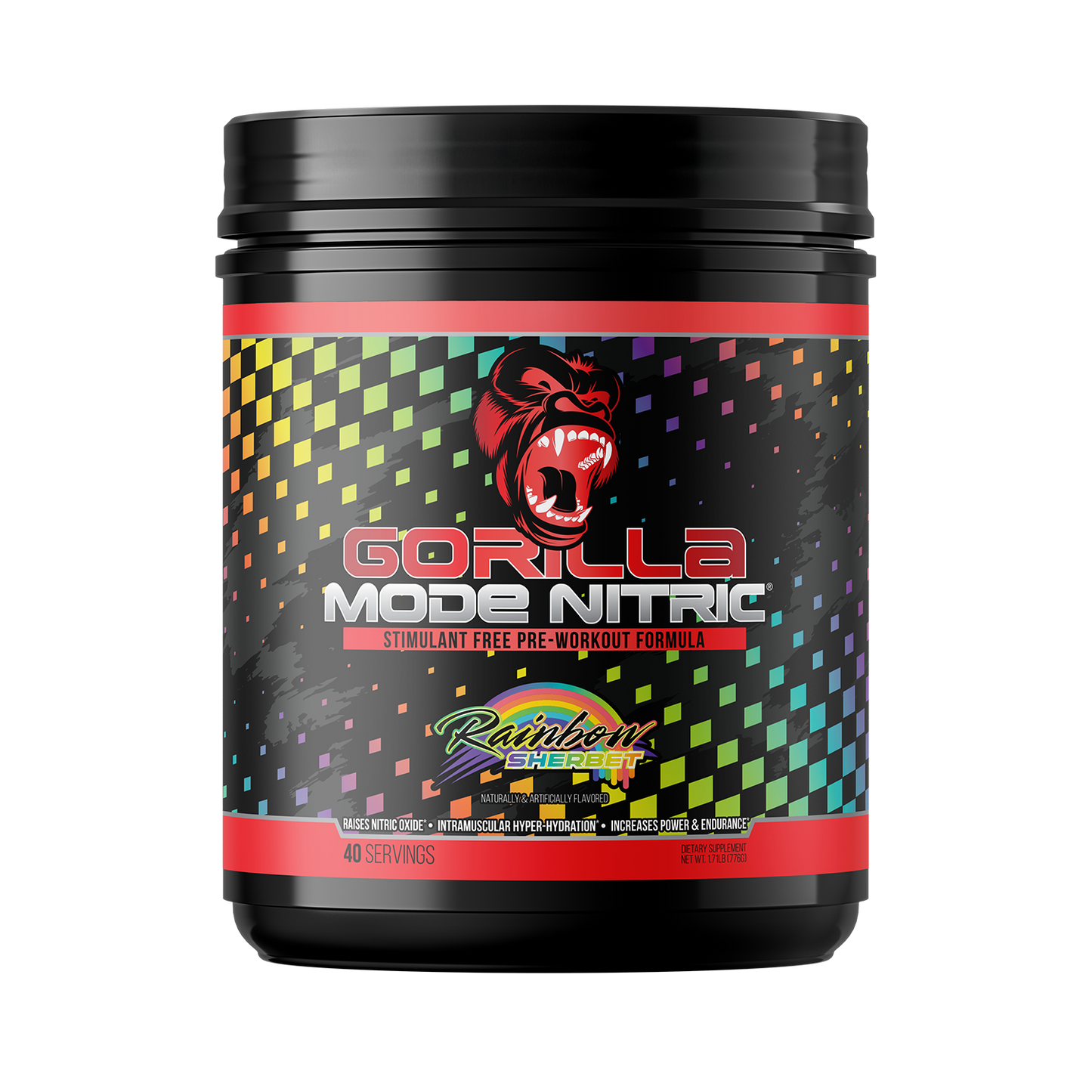 Gorilla Mode Nitric Upgraded Stimulant Free Pre Workout 768 Grams