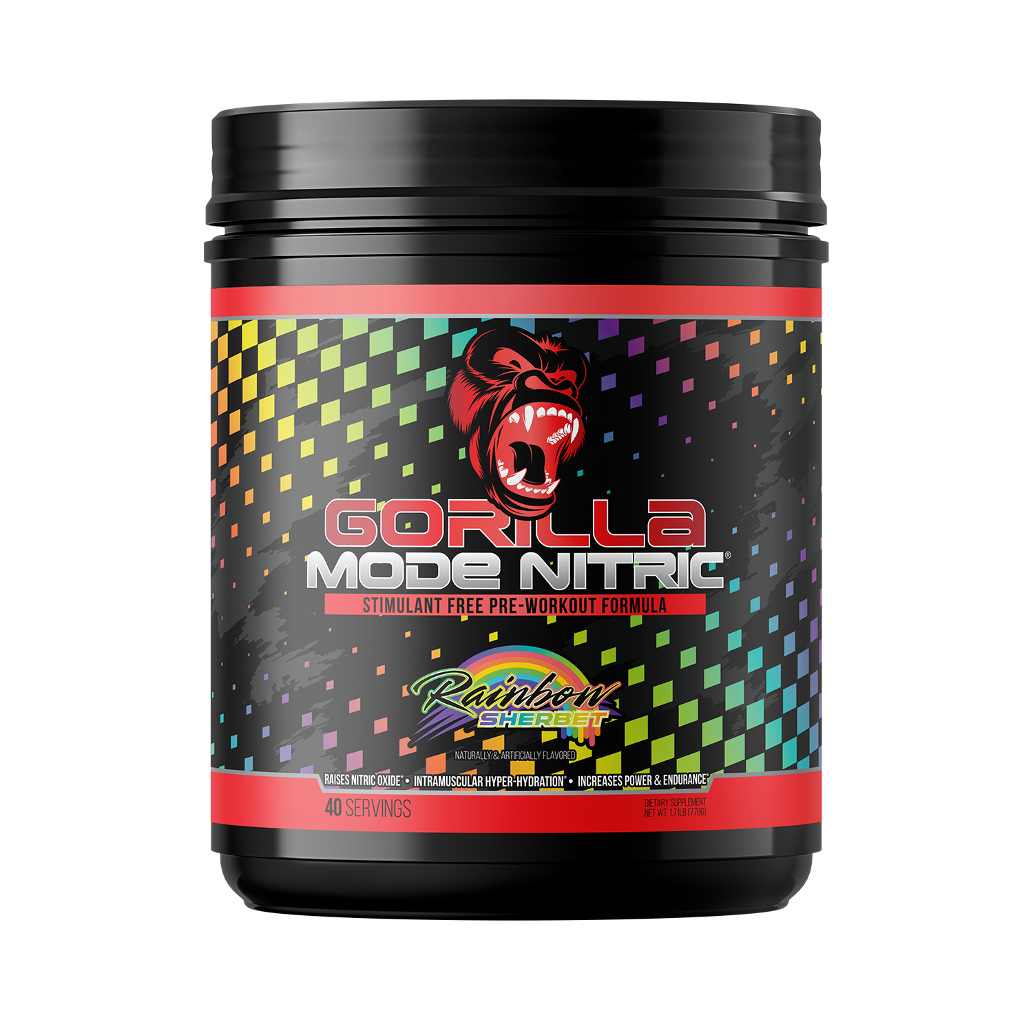 Gorilla Mode Nitric Upgraded Stimulant Free Pre Workout 768 Grams