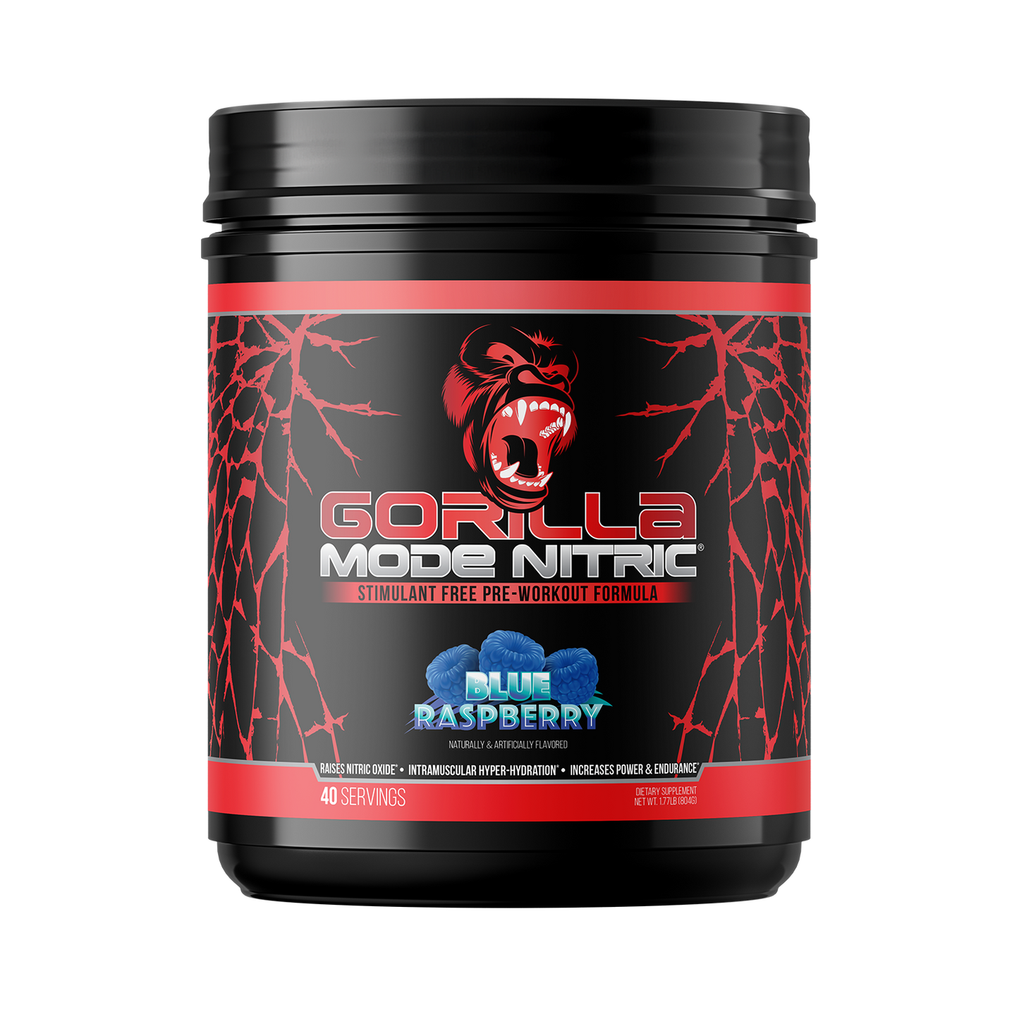 Gorilla Mode Nitric Upgraded Stimulant Free Pre Workout 768 Grams
