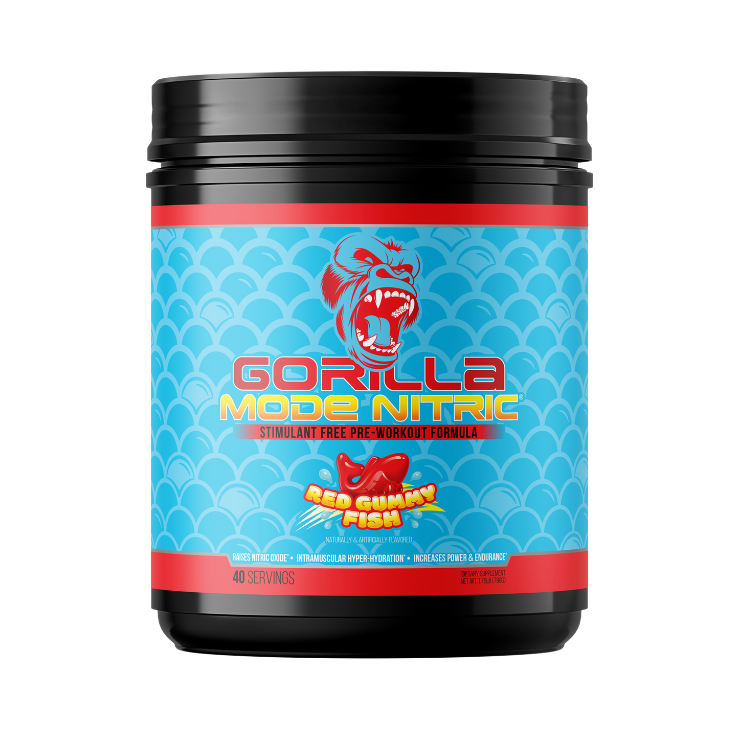 Gorilla Mode Nitric Upgraded Stimulant Free Pre Workout 768 Grams