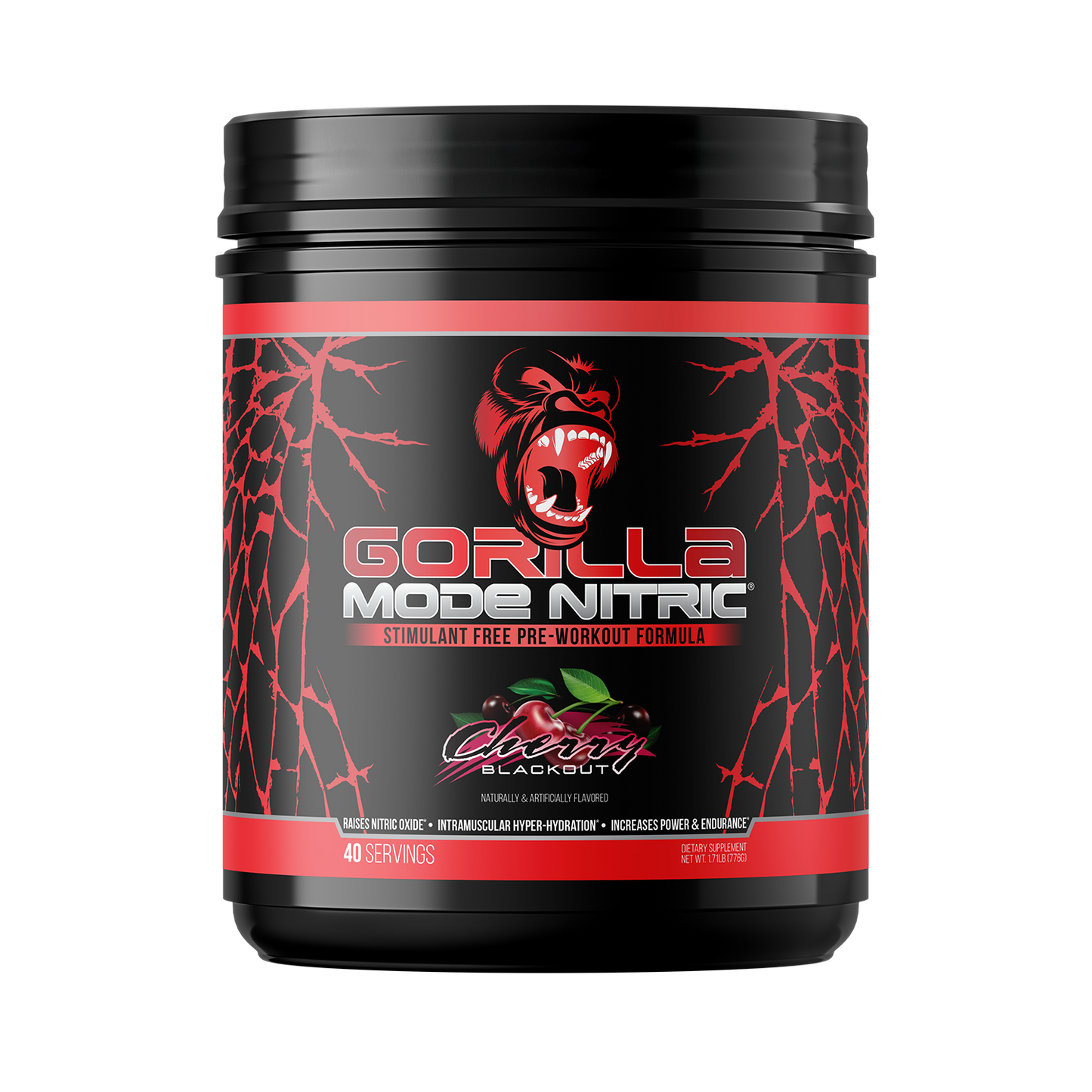 Gorilla Mode Nitric Upgraded Stimulant Free Pre Workout 768 Grams