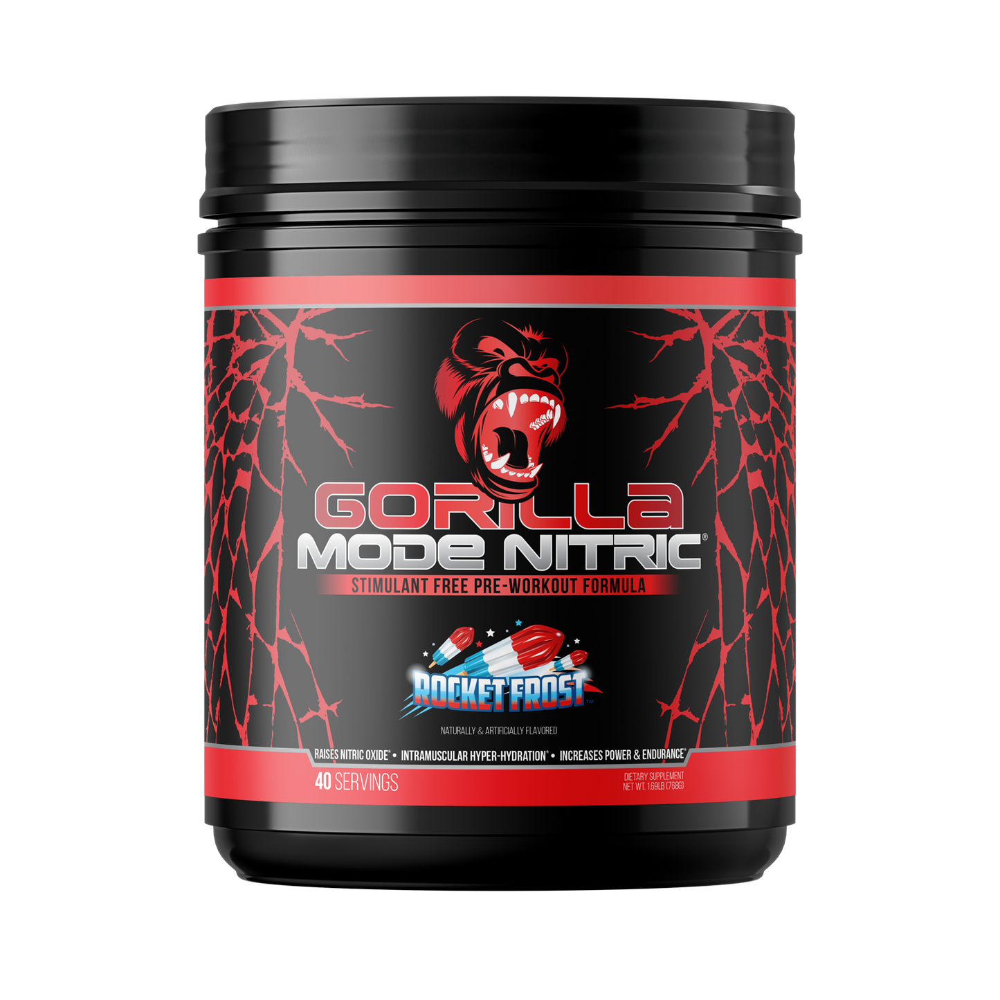 Gorilla Mode Nitric Upgraded Stimulant Free Pre Workout 768 Grams