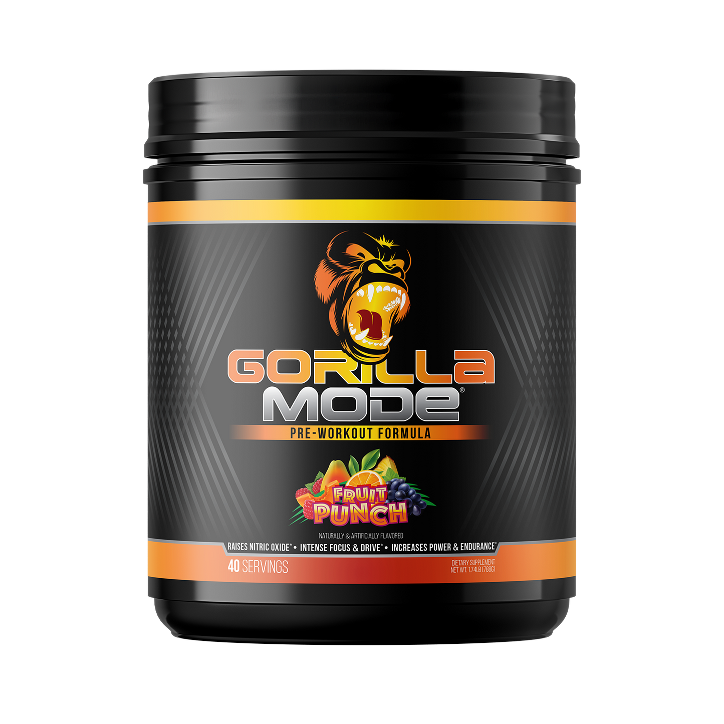 Gorilla Mode Pre Workout Massive Pumps Laser Focus Energy 792g